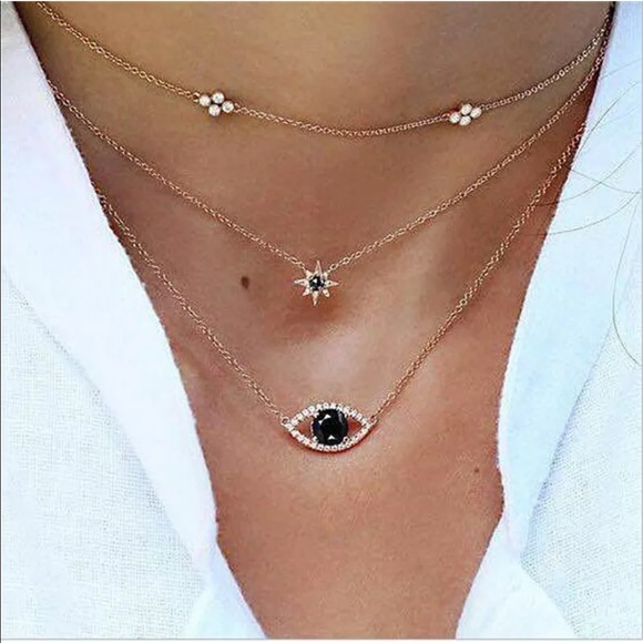 Jewelry - ❖RESTOCKED Boho Layered Evil Eye Necklace ❖